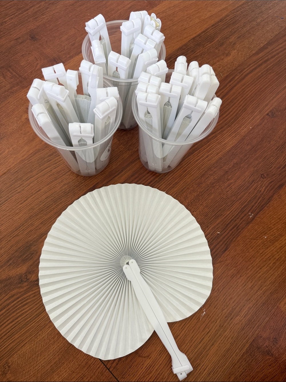 White Paper Hand Fans - Pack of 30 Party Fans